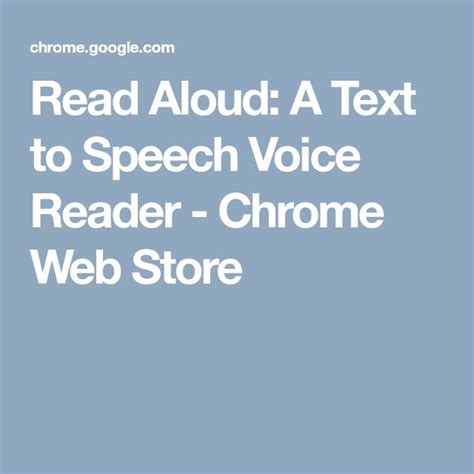 Read Aloud A Text To Speech Voice Reader Chrome Web Store Read Aloud Speech Reading