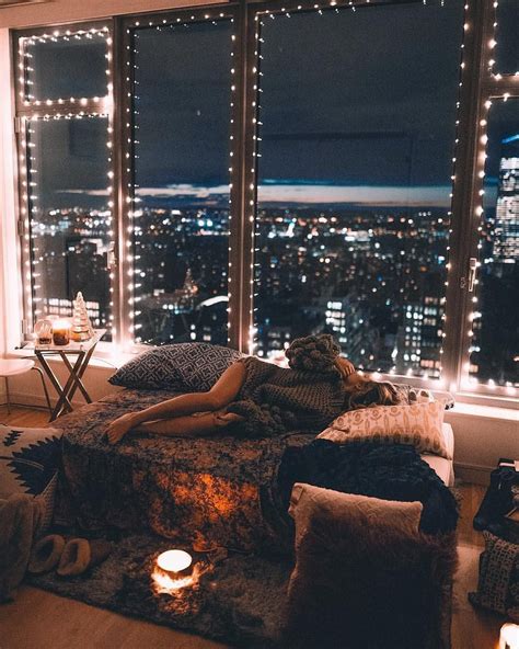 Cozy Nights Overlooking The Big City 📸 Effortlyss Dream Rooms My Dream Home House Design