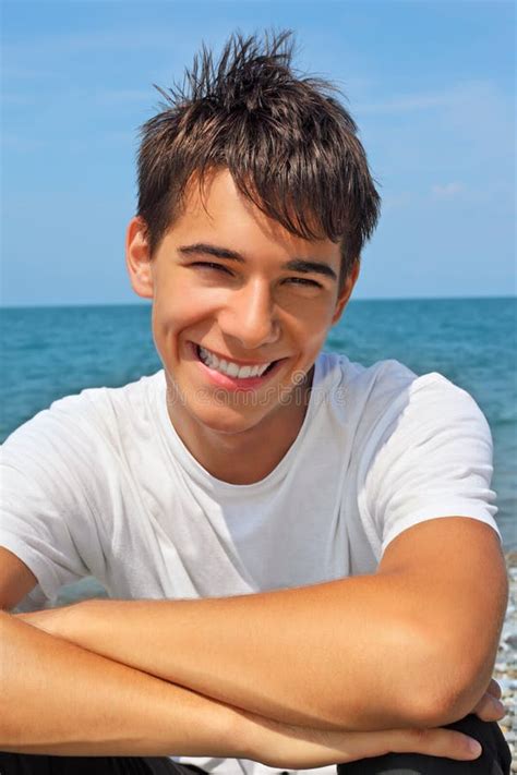 Smiling Teenager Boy Against Sea Stock Photos Free And Royalty Free