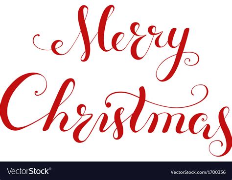 Merry Christmas Handwriting Lettering Royalty Free Vector