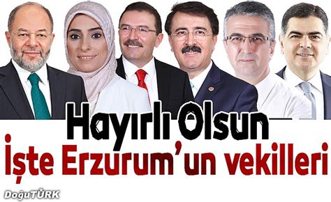 Te Erzurum Milletvekilleri Kim Kimdir