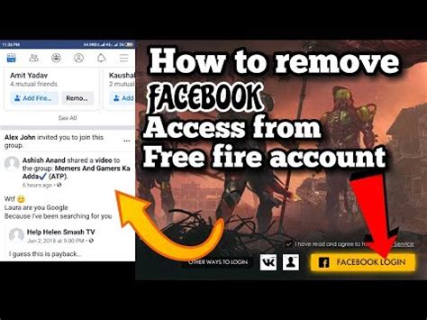 You may bind your account to facebook or vk in order to. How to remove Facebook account from your free fire account ...