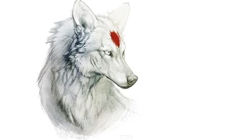 Minimalistic Princess Mononoke Wolves Wallpapers HD / Desktop and
