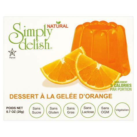 Simply Delish Orange Jel Dessert 07 Oz 6 Pack