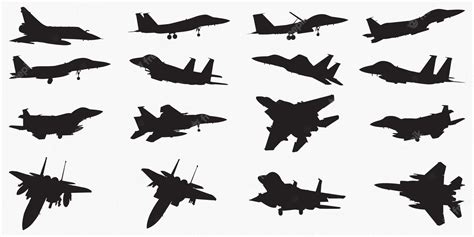 Premium Vector Fighter Jets Silhouettes