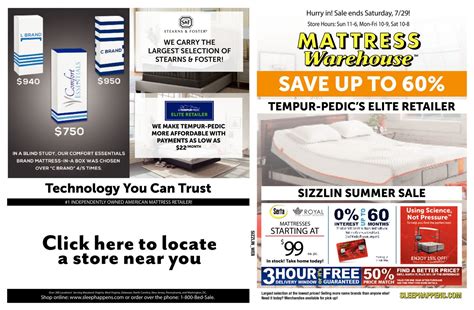 Mattress warehouse is a shop that sells quality mattresses that are comfortable and soft. Mattress Warehouse Sizzlin Summer Sale by Mattress ...