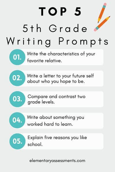 81 Great Fifth Grade Writing Prompts