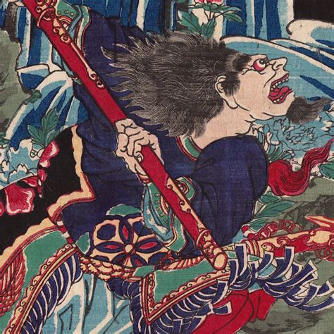 Two Large Original Woodblock Prints Forming Toyotomi Hideyoshi