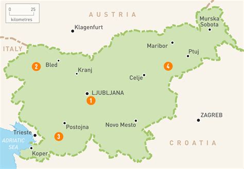 Map Of Slovenia Slovenia Regions Rough Guides Rough Guides Map Of