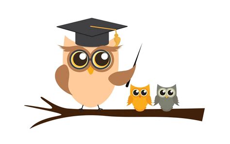 Owl Teacher Education Concept Template Vector Illustration 2730900