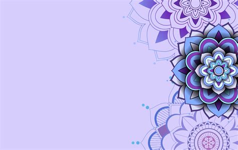 Purple Blue Background Design With Mandala Patterns 1311381 Vector Art