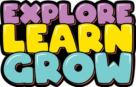 Explore Learn Grow 21515788 Vector Art At Vecteezy