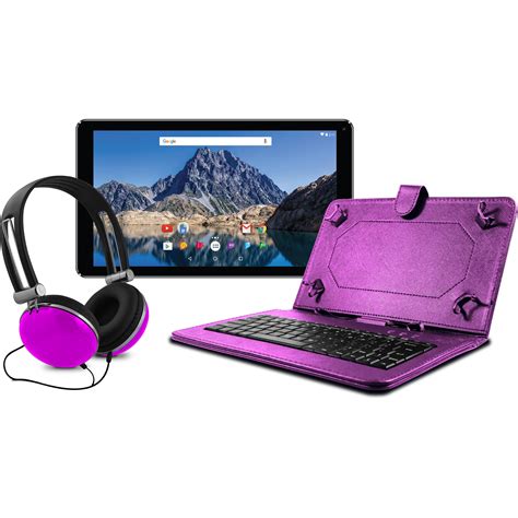 Ematic 101 Egq236 16gb Tablet Bundle Purple Egq236bdpr Bandh