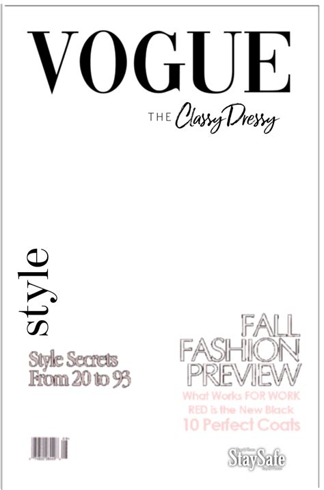 The Front Cover Of A Fashion Magazine