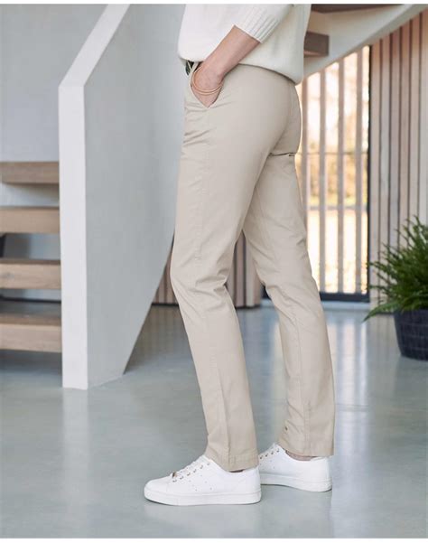 Stone Washed Cotton Chino Trouser Pure Collection