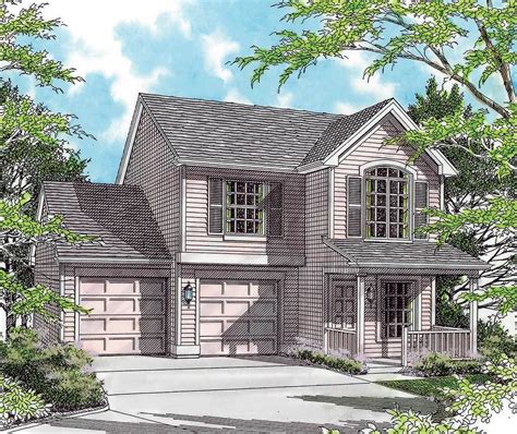 Narrow House Plans With Garage In Front House Plans