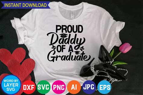 Proud Daddy Of A Graduate Svg Cut File Graphic By Mdesignhouse43