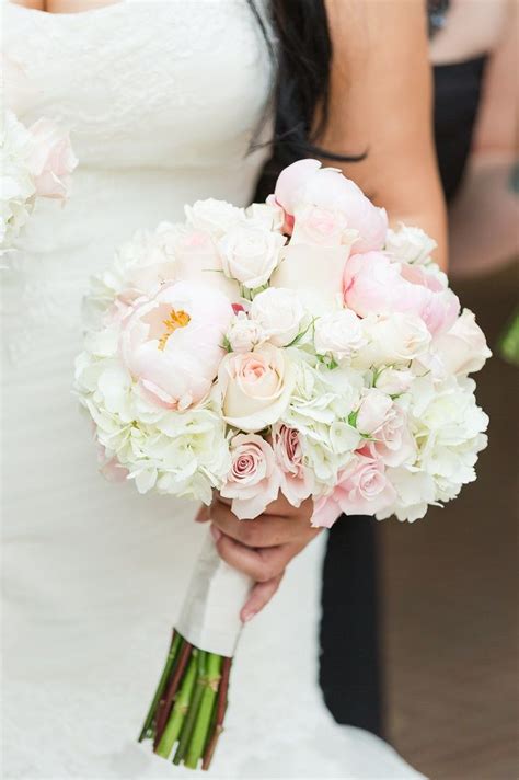 Light Pink Roses And Peonies White Roses And White