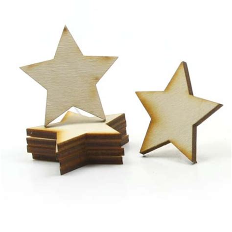Unfinished Wood Star 1 Inch By 1 Inch And 18 Inch Thick Etsy