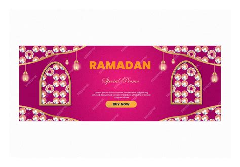 Premium Vector Realistic Ramadan Horizontal Banners Vector