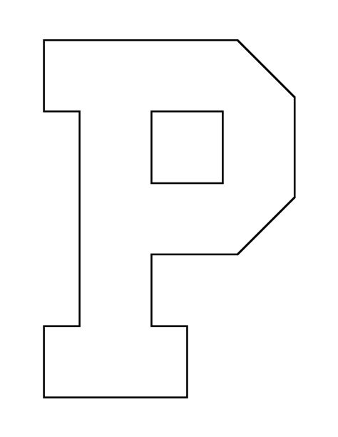 Printable Letter P Template Stencils Printables Letter Stencils