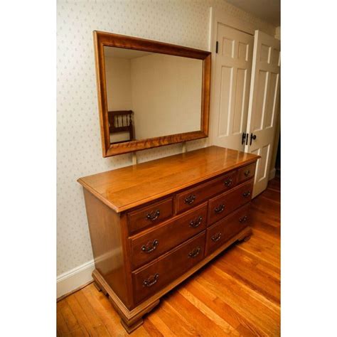 1960s Ethan Allen Maple Bedroom Dresser And Mirror A Pair Chairish