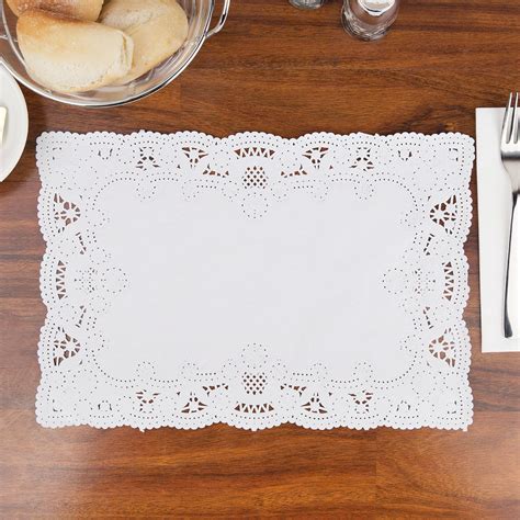 Hoffmaster 310711 10 X 14 White Normandy Lace Paper Placemat With