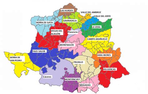 Mapas Politico De Cáceres