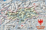 Map of South Tyrol / Alto Adige (Region in Italy) | Welt-Atlas.de