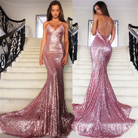 Backless Mermaid Prom Dress Sexy Sequin Prom Dress Prom Dresses