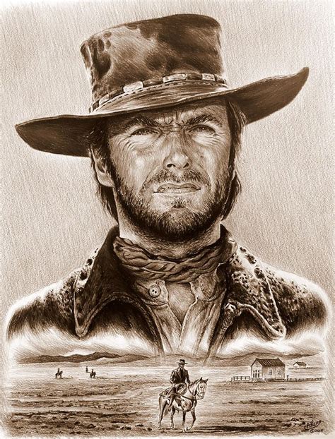 Clint Eastwood The Stranger By Andrew Read Cowboy Art Clint Eastwood