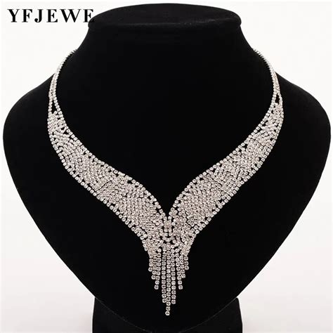 Womens Elegant Rhinestone Necklace Crystal Choker Chokers Collar