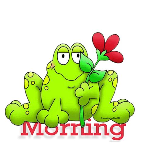 Loving Morning With Frog Wg0180917 Funny Good Morning Wishes Cute
