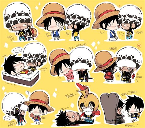 Law X Luffy Tumblr One Piece Comic Luffy One Piece Drawing