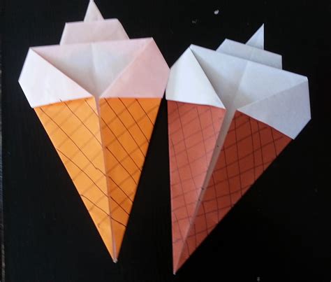 Lifes Little Treasures Origami Ice Cream Easy Kids Craft
