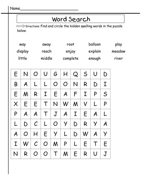 2nd Grade Word Search Best Coloring Pages For Kids Sight Word