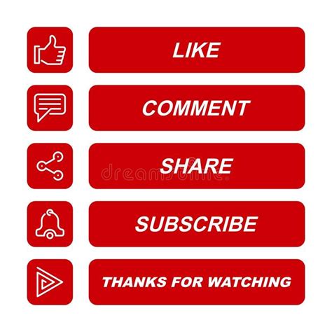 Like Comment Share Subscribe And Thanks For Watching Icon Button