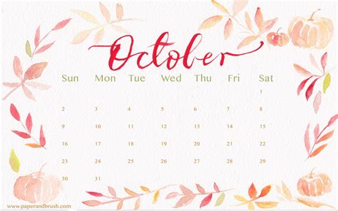 Desktop Wallpapers Calendar October 2016 Wallpaper Cave