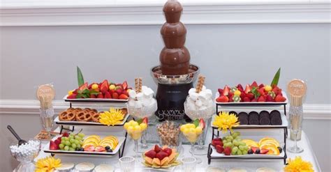 Chocolate Fountain And Fruit Display Chocolate Fountain Bar