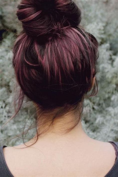 Teinture Acajou Chignon Sur Beaux Cheveux Couleur Acajou Plus Hair