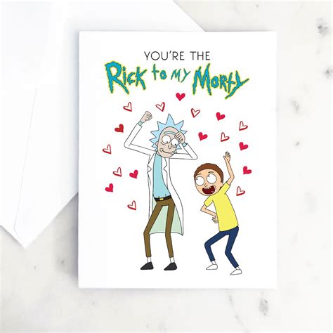 Rick And Morty Valentines Card For Birthday Card Rick And Etsy