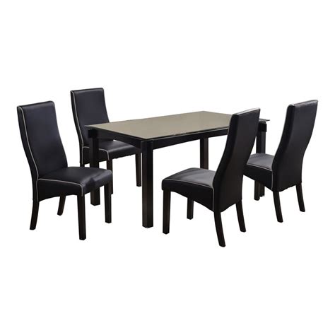 Pilaster Designs Eugene 5 Piece Rectangular Wood Dining Set In