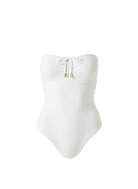 Bora Bora White Over The Shoulder Swimsuit