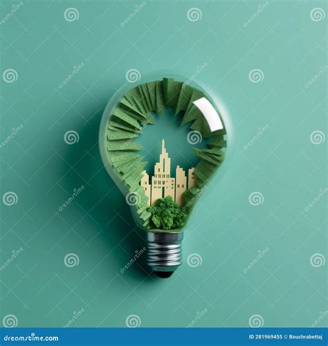 Green Energy Concept: Saving the Planet One Bulb at a Time Stock