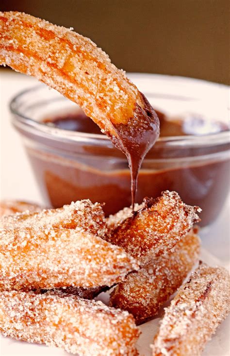 Churros With Chocolate Dipping Sauce Recipe Food Mexican Food
