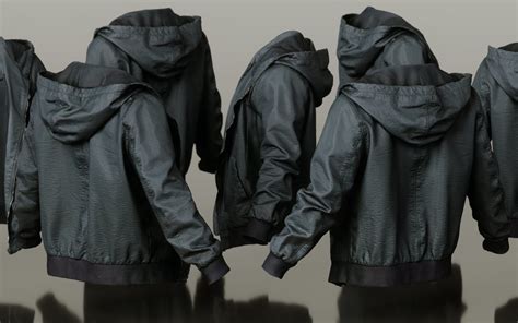Mens Clothing Leather Jacket Open By Polygonal Miniatures