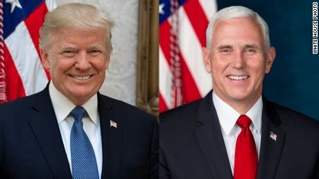 No phone / computer screenshots. Official portraits of Trump, Pence released by White House - CNNPolitics