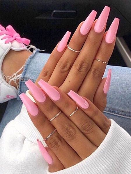 Hot Pink Dip Powder Nails Actual Color May Differ Slightly From