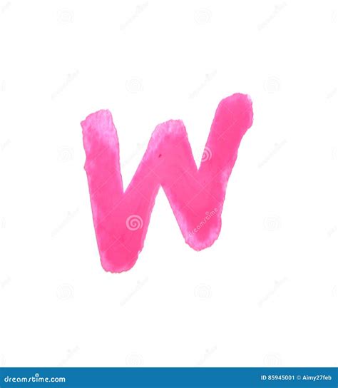 W Color Letters Isolated Over The White Background Stock Image