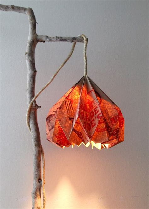 Easy Diy Pendant Light With Beautiful Origami Lampshade A Piece Of